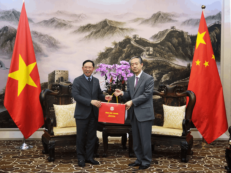 省人民委员会主席Le Anh Duong 访问，向中国和新加坡大使馆祝贺新年